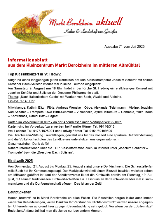 Infoblatt Ausgabe 71